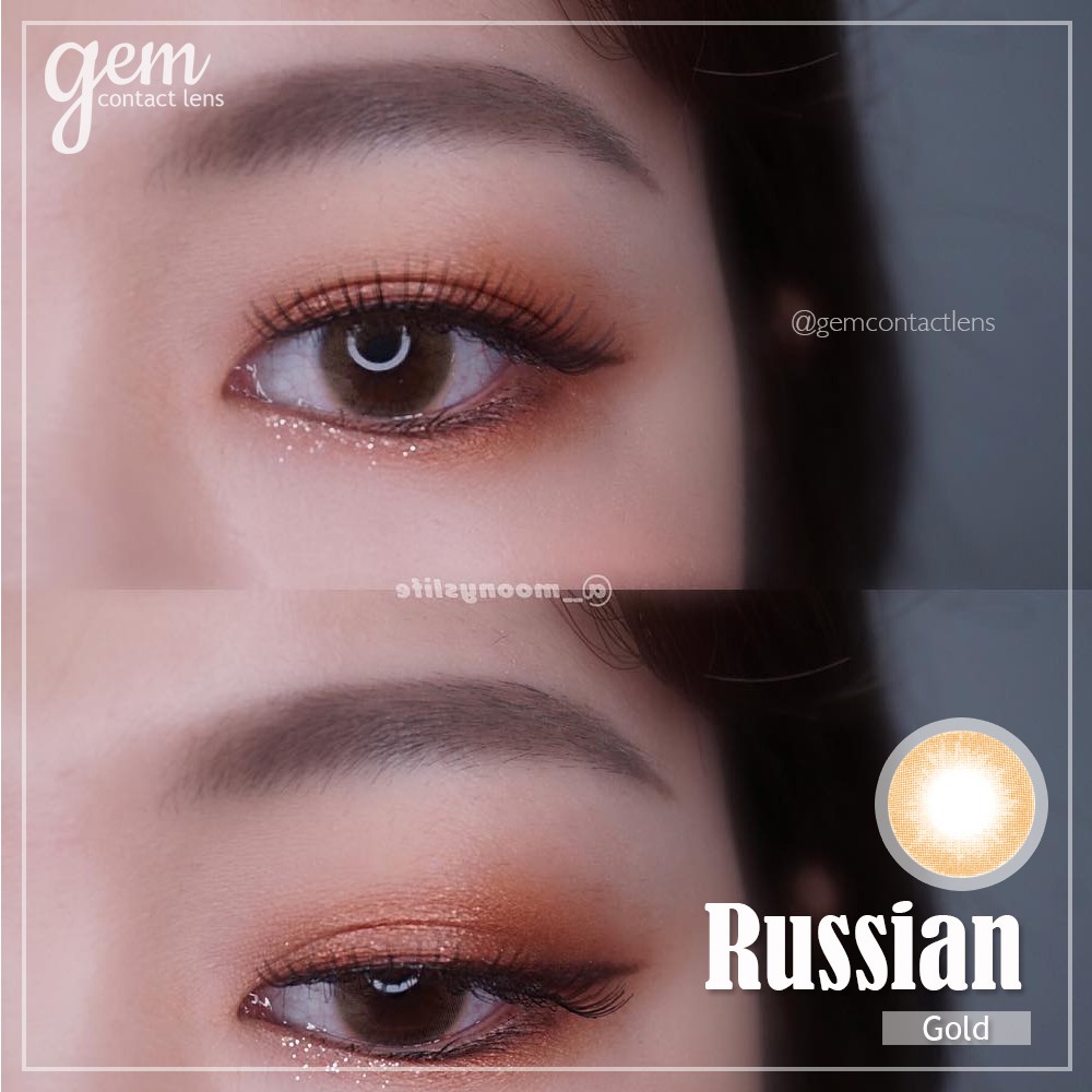 [Lens 1 ngày] Áp Tròng RUSSIAN GOLD - OLENS KOREA - Lens Ẩm Cao Không Viền Không Giãn Tự Nhiên Phù Hợp Cho Mắt Nhạy Cảm