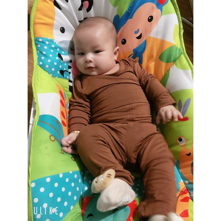 Bộ Dài Tay Minky Mom Chất Thun Lạnh Cho Bé 6-25kg