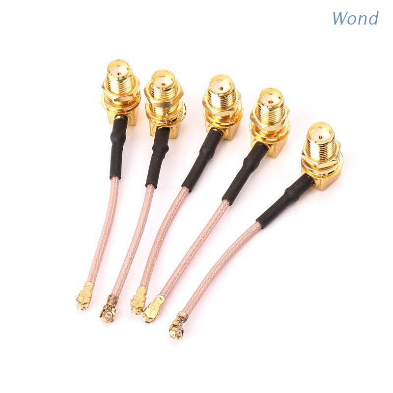 Bộ 5 Dây Cáp Đồng Trục Rg178 5cm Sma Cái Sang Ufl / Ipx / Ipex Rf