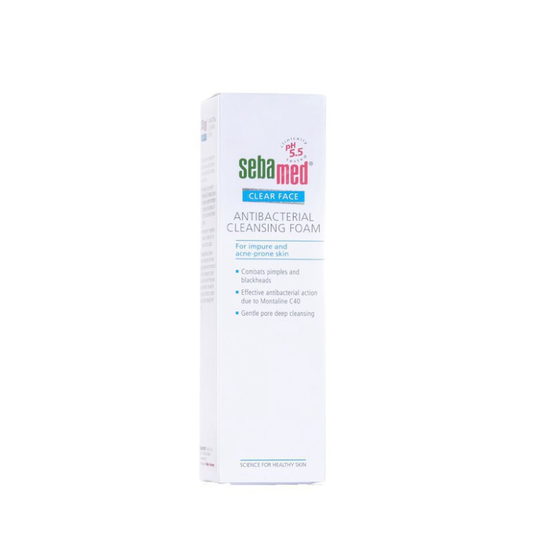 [CHÍNH HÃNG] Sebamed sữa rửa mặt giảm khuẩn dành cho da mụn Antibacterial Cleansing Foam pH5.5 (50ml)
