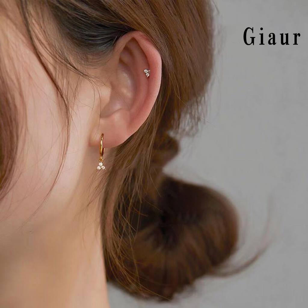 Bông Tai Nữ Đính Đá Thanh Lịch
