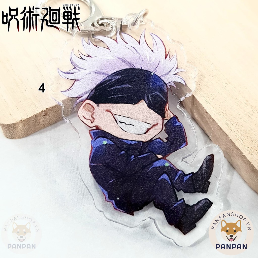 Móc khóa mica Anime Jujutsu Kaisen 9 nhân vật (6cm)