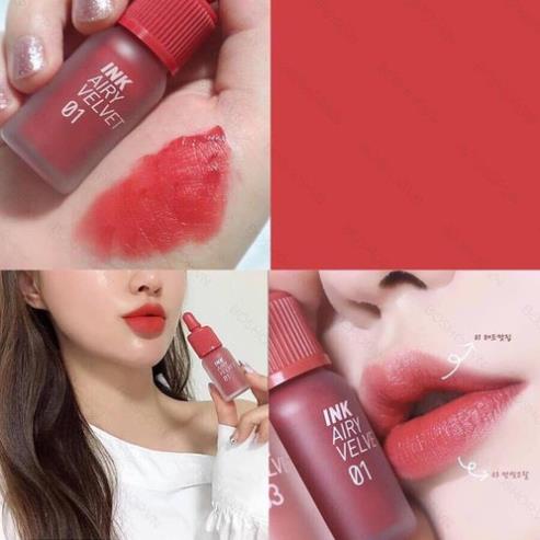 Son Kem Lì Peripera Ink Airy Velvet Lip Tint Màu 01 Hotspot Red (Đỏ hồng)  new | Shopee Việt Nam