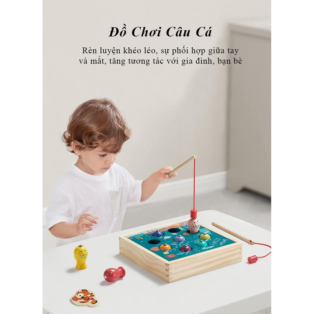 Đồ Chơi Câu Cá Nam Châm, Gỗ Thông New Zealand - BabyCare Rèn Luyện Khéo Léo