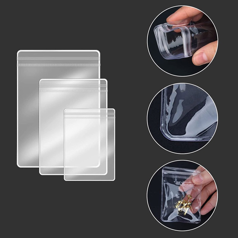 Set 120 Túi Nhựa Trong Suốt Đựng Trang Sức Có Thể Tái Sử Dụng