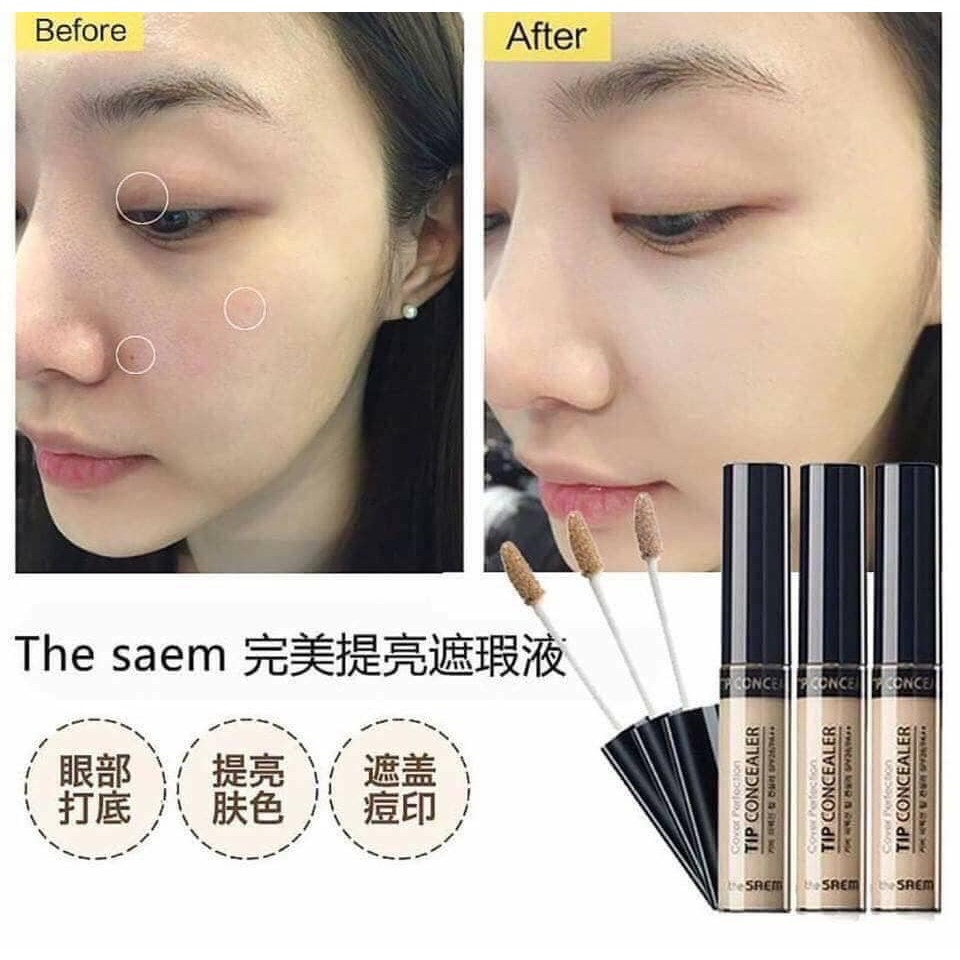 Che khuyết điểm The Saem Cover Perfection Concealer