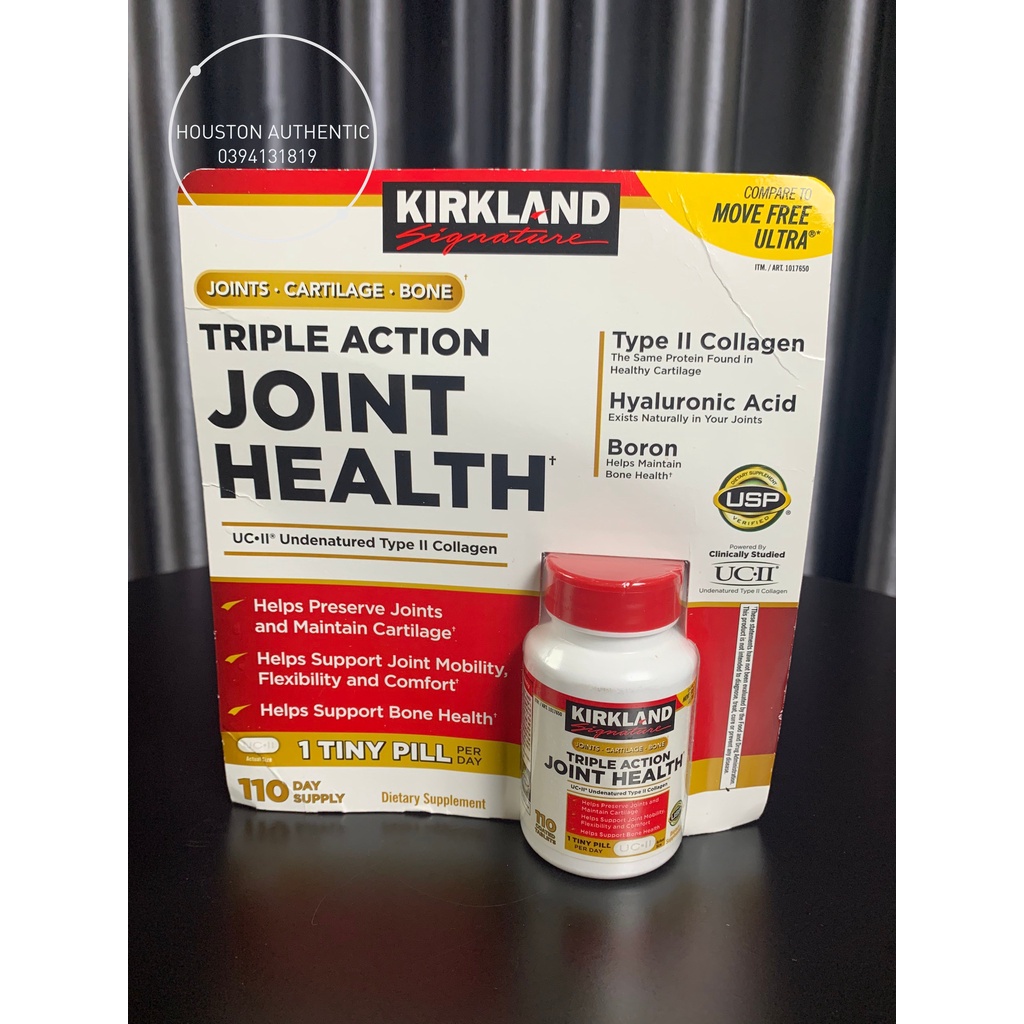 Kirkland Signature Triple Action Joint Health 110 viên _ Live mua hàng tại Mỹ