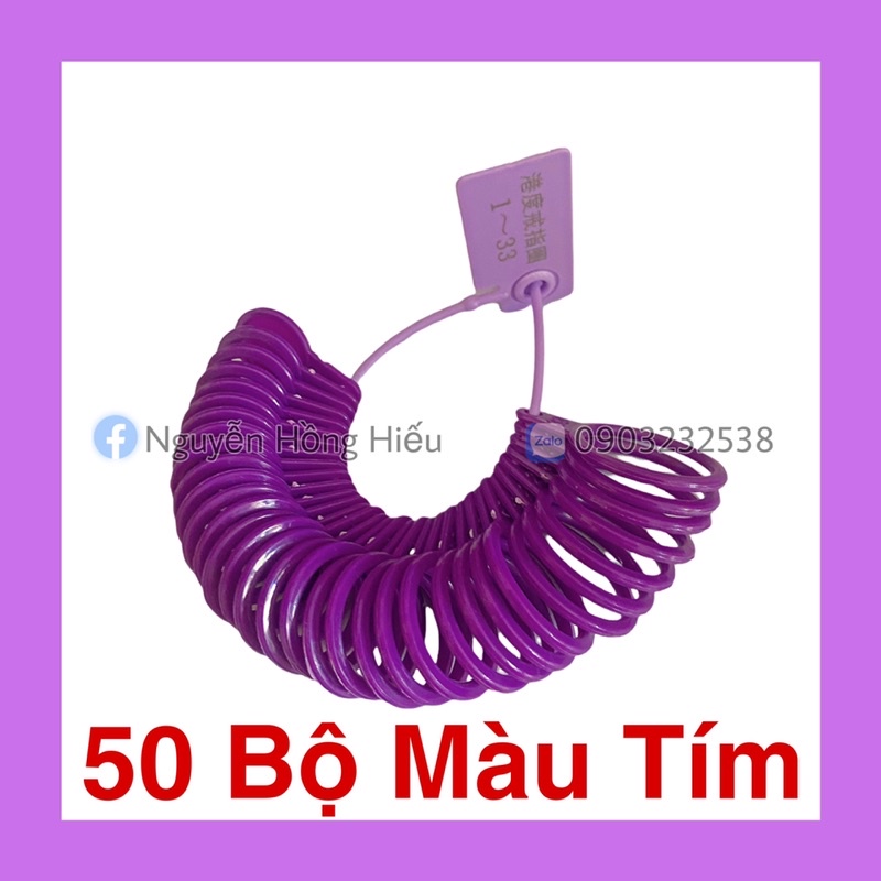 Combo 50 Bộ Đo Ni Nhẫn Màu Xanh Hoặc Tím [NFYSTORE]