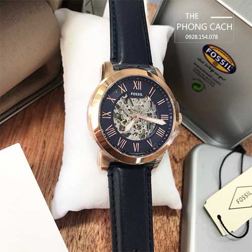 Đồng hồ nam Fossil ME3102 dây da xanh size 44mm