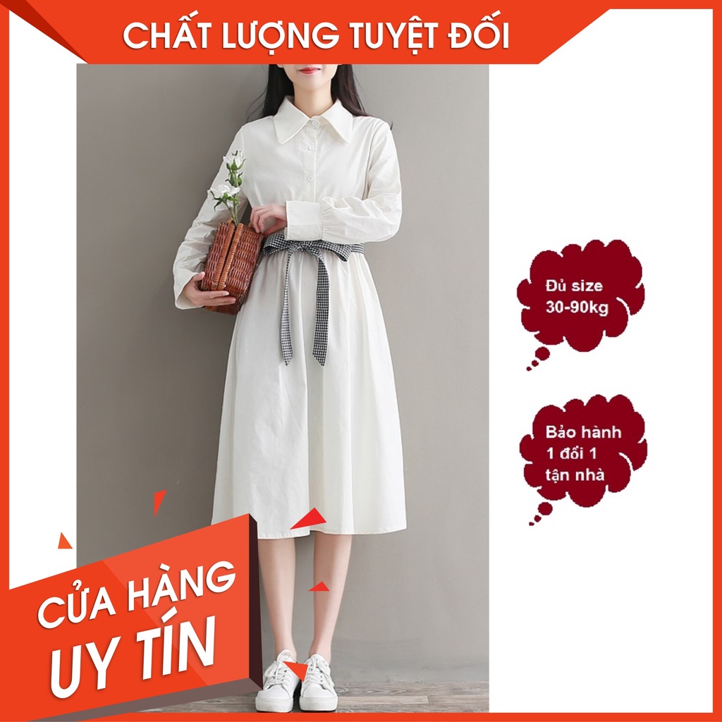 váy babydoll dáng dài, váy trắng vintage cao cấp HOMIAMALL đủ size 30-90kg bảo hành 1 đổi 1 tận nhà mã s09