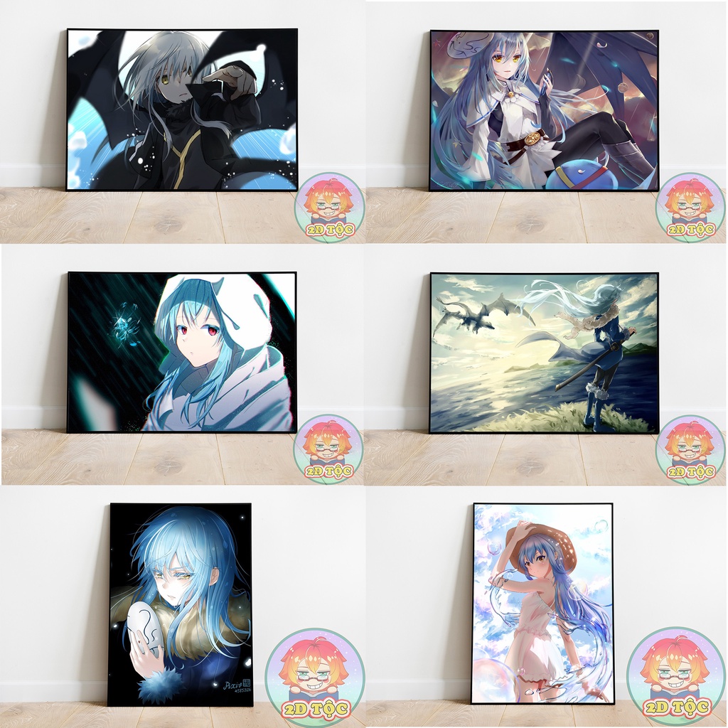 TRANH POSTER A3 RIMURU  ANIME MANGA CHUYỂN SINH THÀNH SLIME CHẤT LIỆU GIẤY CAO CẤP - 2D TỘC SHOP