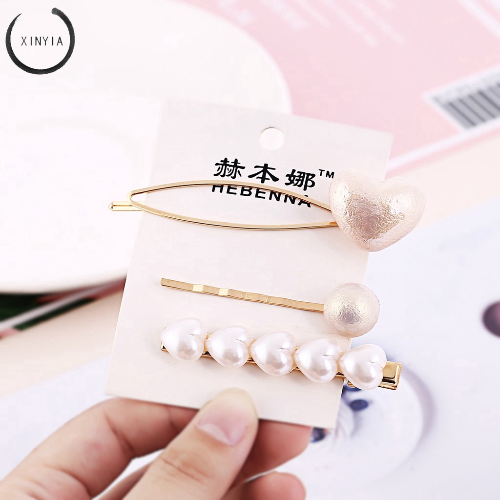 Kẹp Tóc Đính Ngọc Trai Phong Cách Hàn Quốc Xinh Xắn Cho Nữ