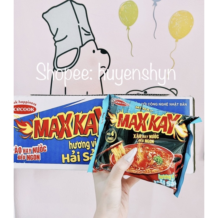 MÌ MAXKAY HẢI SẢN/KIM CHI THÙNG 24 GÓI
