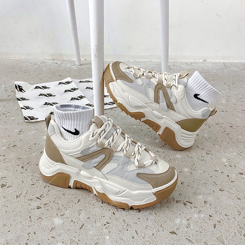 ( 2 màu) Giày thể thao Sneaker nữ ẢNH VÀ VIDEO cao cáp dây đế RObot