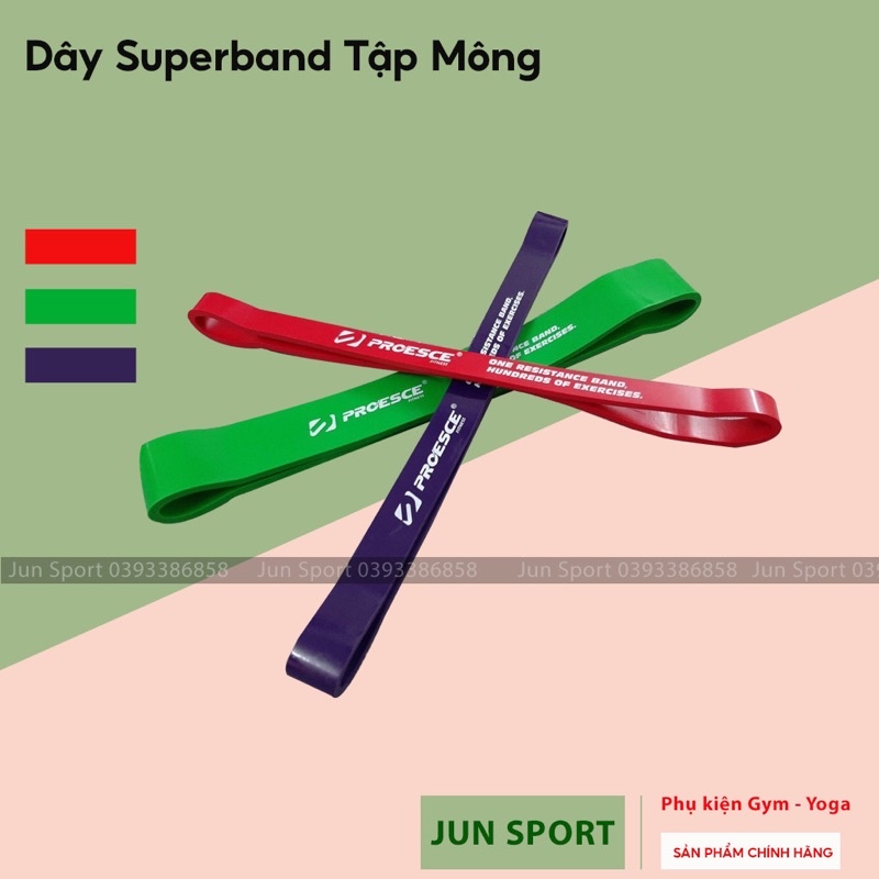 Dây Band Tập Mông, Superband Tập Mông Đùi Chính hãng Process Jun Sport