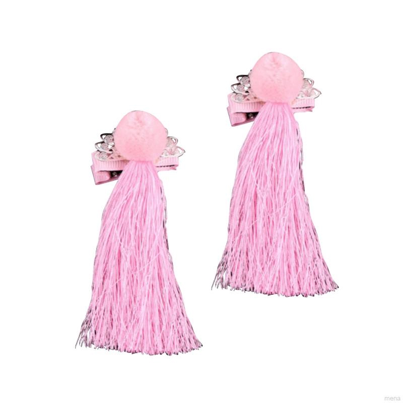 Set 2 Kẹp Tóc Tua Rua Phong Cách Trung Hoa Cho Bé Gái