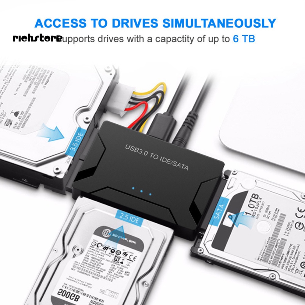Đầu Chuyển Đổi USB 3.0 Sang SATA / IDE Đa Năng Cho Ổ Cứng 2.5 / 3.5 inch | BigBuy360 - bigbuy360.vn