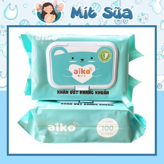Khăn ướt AIKO 100 tờ không mùi kháng khuẩn cao cấp Mít Sữa shop