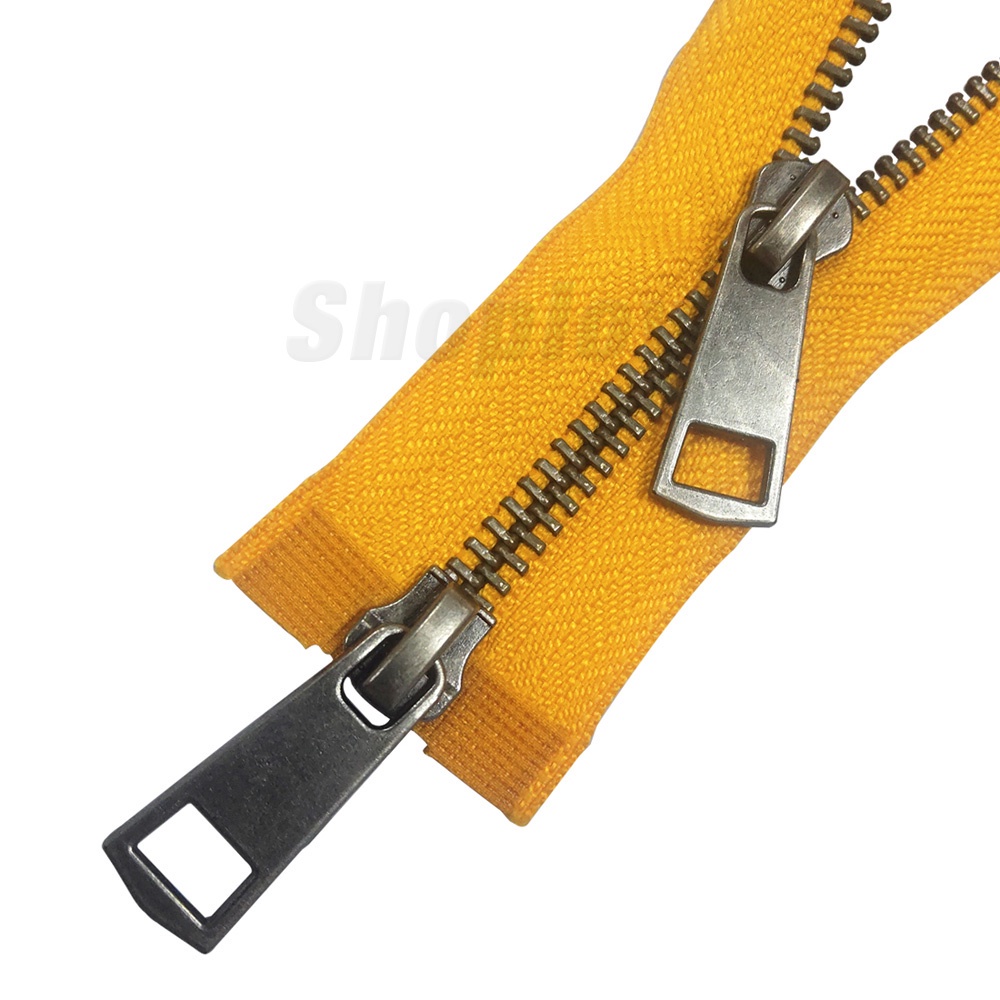 30 / 40 / 50 / 60 / 70 / 80cm 5# Hai Đầu Bằng Kim Loại Màu Đen Có Khóa Kéo Chất Lượng Cao DIY