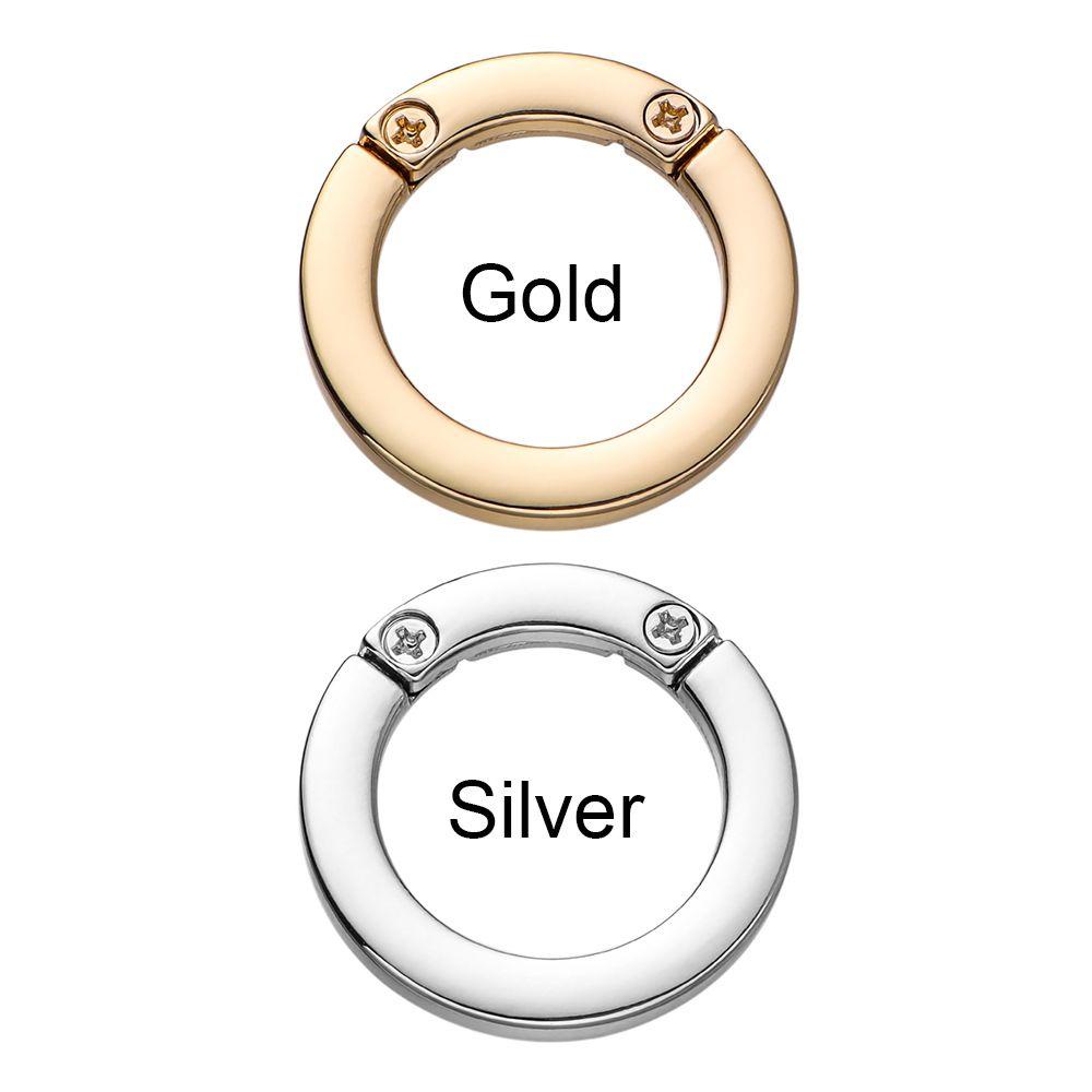 Set 1 / 2 Móc Khóa Túi Xách Hình Chữ O Bằng Hợp Kim Kẽm Chất Lượng Cao