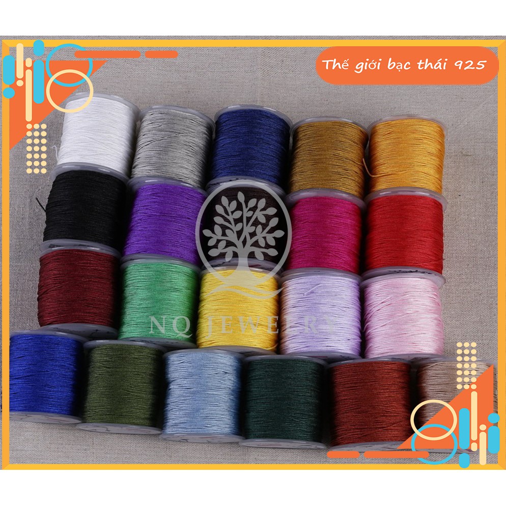 Cuộn dây vải dù 1mm, dây làm vòng paracord dài 100m