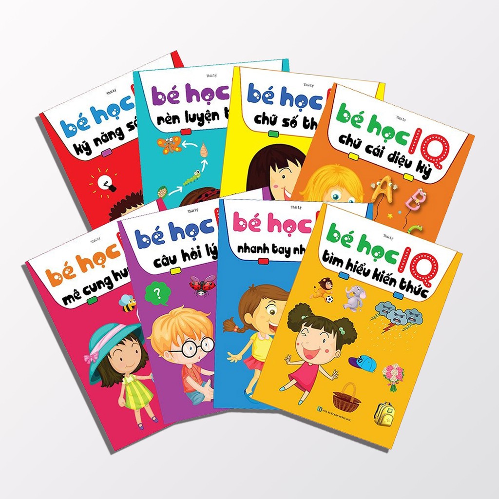 Sách - IQ Cho Bé - Phát Triển Trí Tuệ Cho Bé Bộ Túi 8 Cuốn (Phiên Bản Mới)