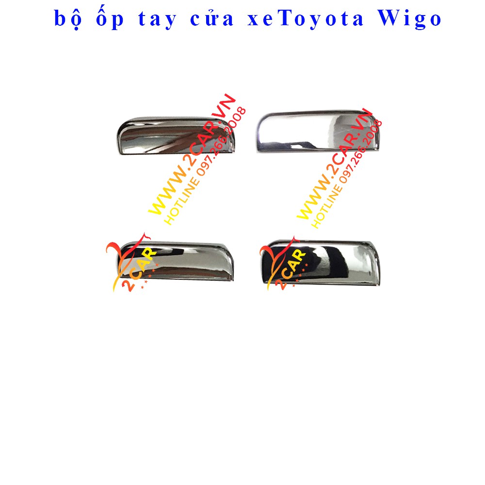 Bộ Ốp Tay và hõm cửa xe Toyota Wigo mạ Crom cao cấp