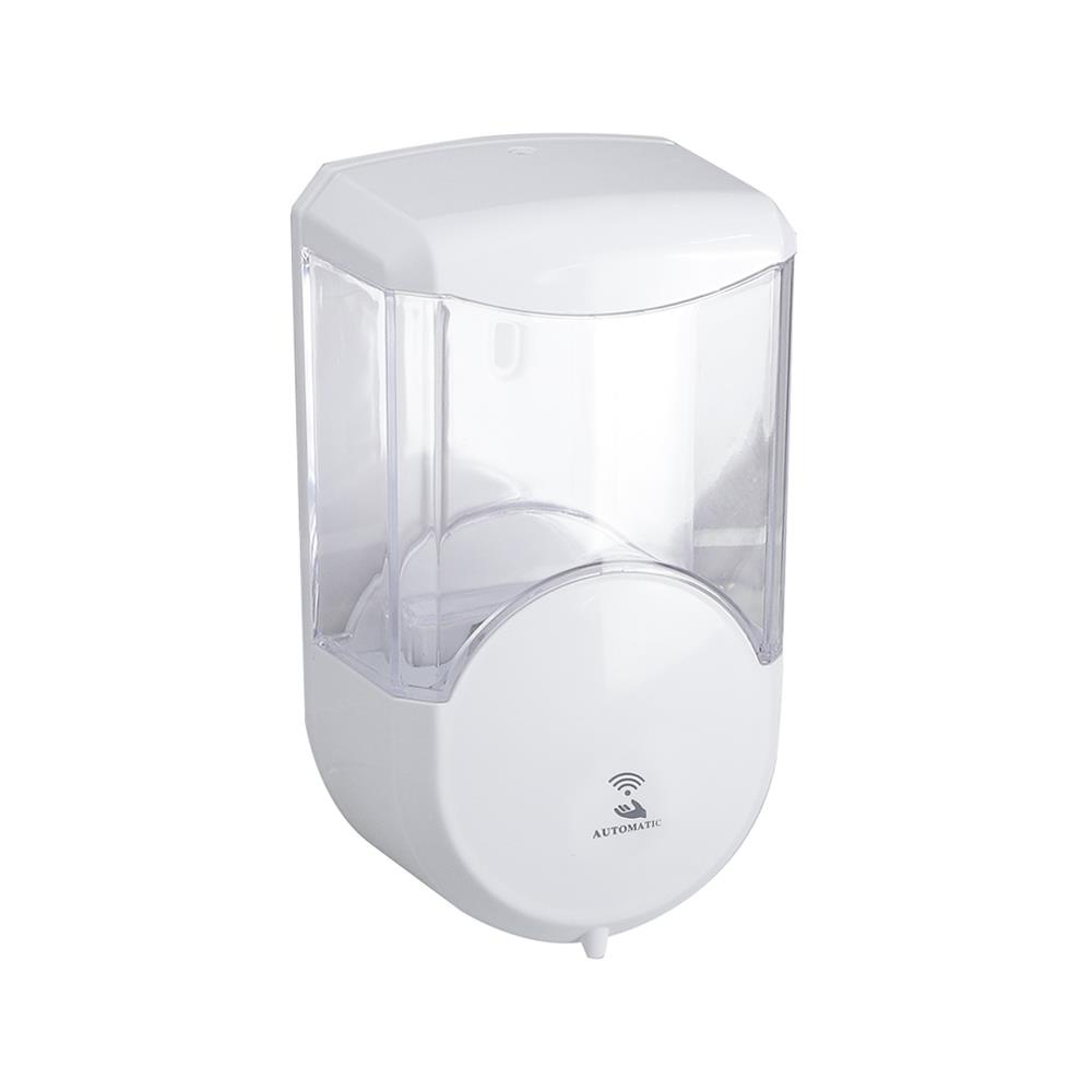 HomeBase MOYA Bình đựng dầu gội, sữa tắm treo tường cảm ứng 600ML N11.5xS8xC20cm màu trắng trong