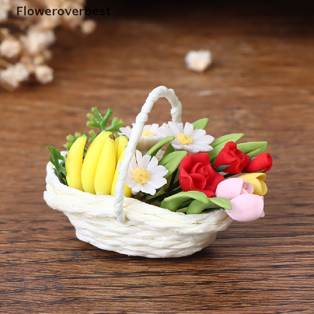 Giỏ đựng trái cây tỉ lệ 1:12 trang trí nhà búp bê