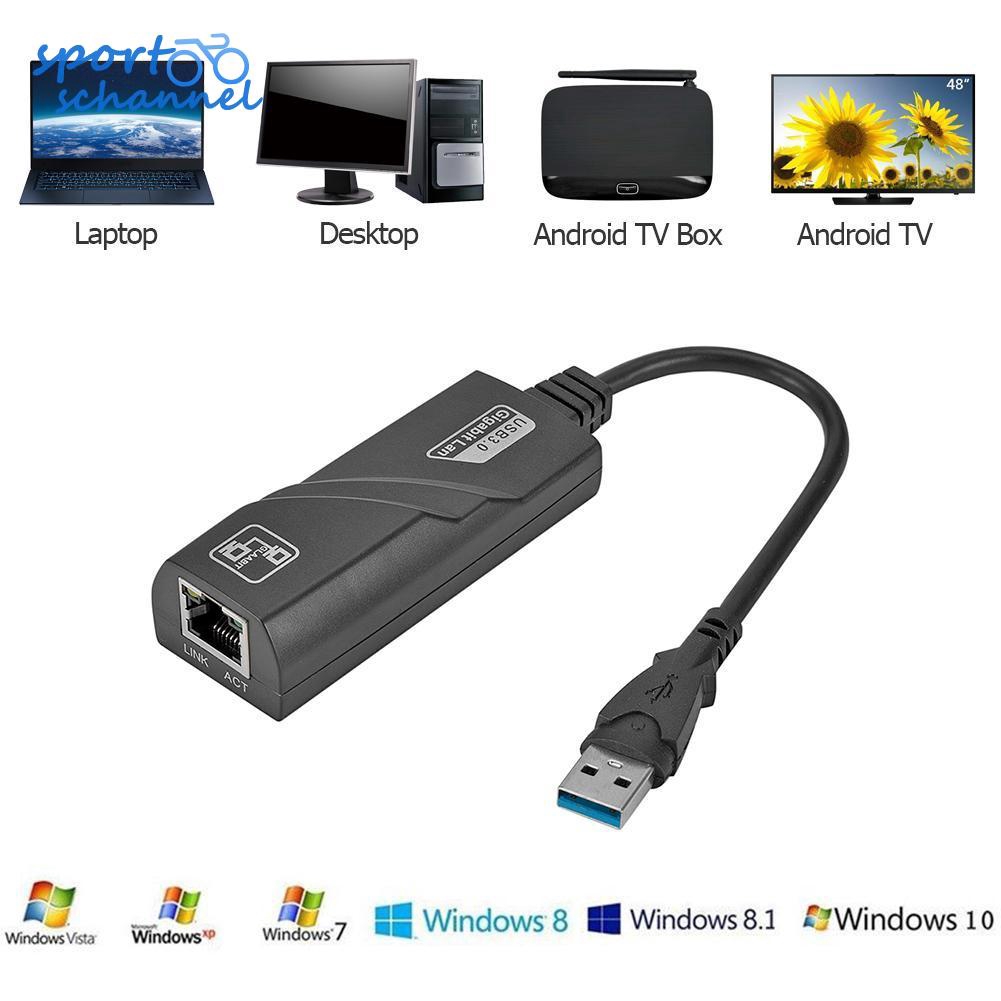 Cáp chuyển USB sang RJ45 PC Mini USB 3.0 Gigabit Ethernet cho card mạng LAN