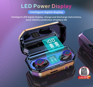 Tai nghe nhét tai M12 TWS hỗ trợ kết nối Bluetooth 5.0 chống thấm nước IPX7 kèm phụ kiện