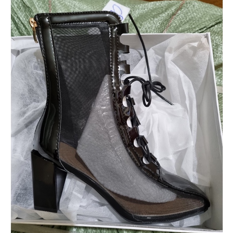BOOT LƯỚI BỐT ĐÙI NỮ LƯỚI CỔ CAO GÓT TRỤ - HÀNG CHUẨN QUANG CHÂU LOẠI ĐẸP - CÓ BOOT ĐÙI VÀ BOOT BẮP