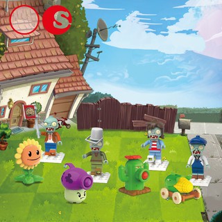 Hàng Có Sẵn Mới Bộ Đồ Chơi Xếp Hình Plants vs Zombies ABS PVZ Peashooter Cho Trẻ Em