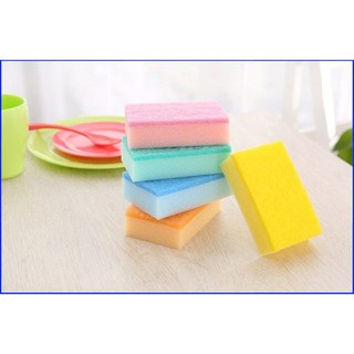 Kết quả hình ảnh cho Set 5 miếng xốp rửa bát có 1 mặt ráp (mẫu mới)