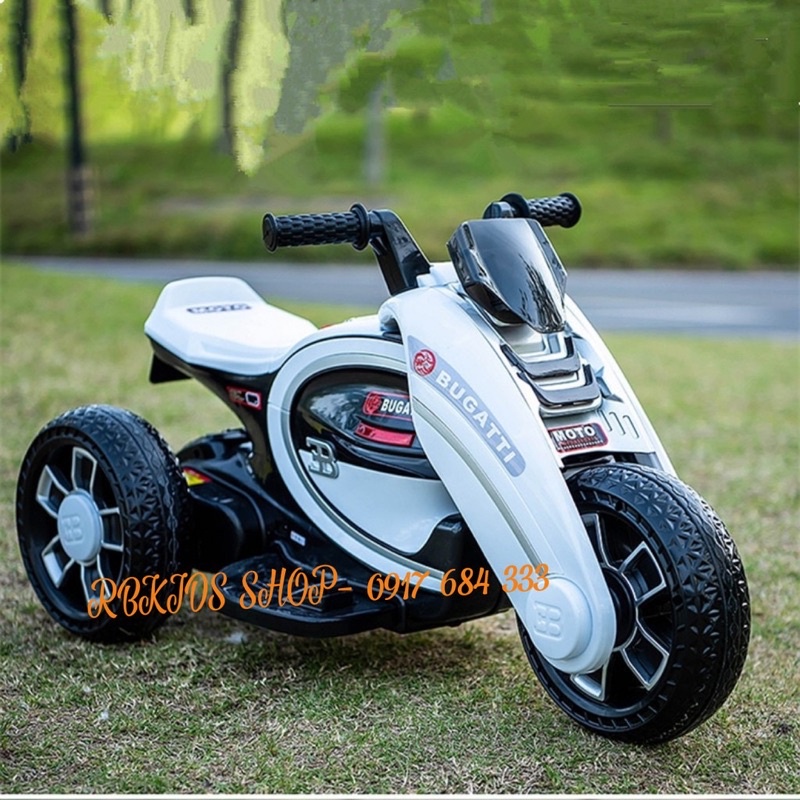 MOTO ĐIỆN CHO BÉ KIỂU DÁNG THỂ THAO, XE ĐỊA HÌNH PHIÊN BẢN MỚI BUGATTI