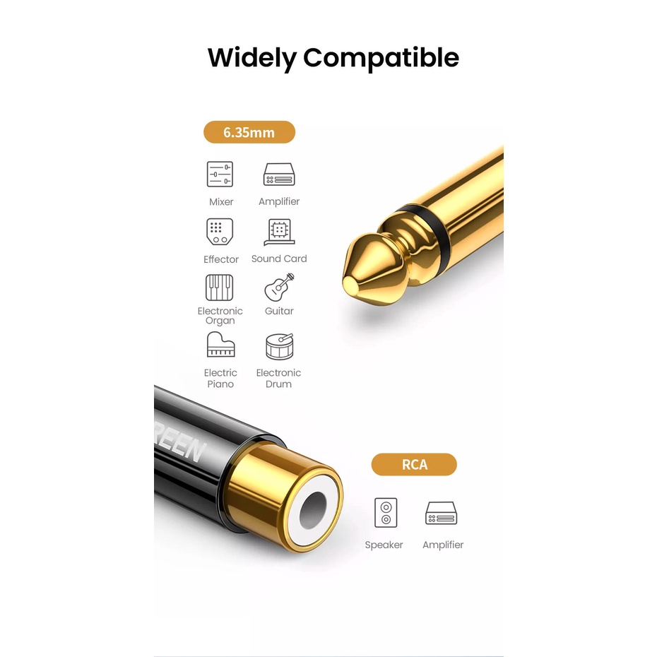 Đầu chuyển đổi RCA sang cổng 6.5mm UGREEN AV169