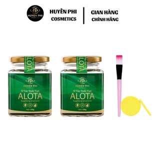 (Quà Tặng) Combo 2 Ủ Tảo Xoắn Tươi ALOTA Huyền Phi, Tặng Bông 2 tẩy trang 1 cọ