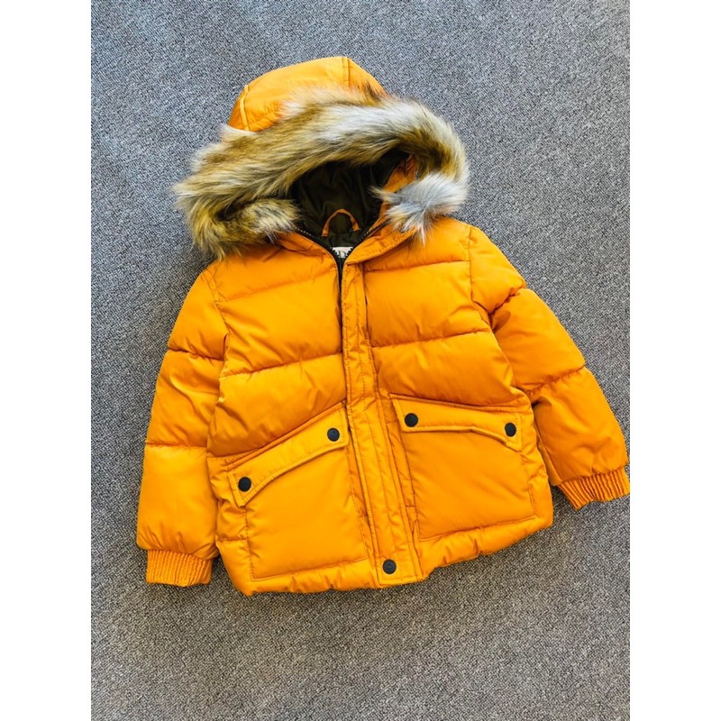 Áo phao parka Zara cổ lông có thể tháo rời 1-5Y