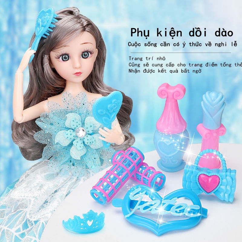 Búp bê Barbie cô gái công chúa băng Elsa hộp quà tặng