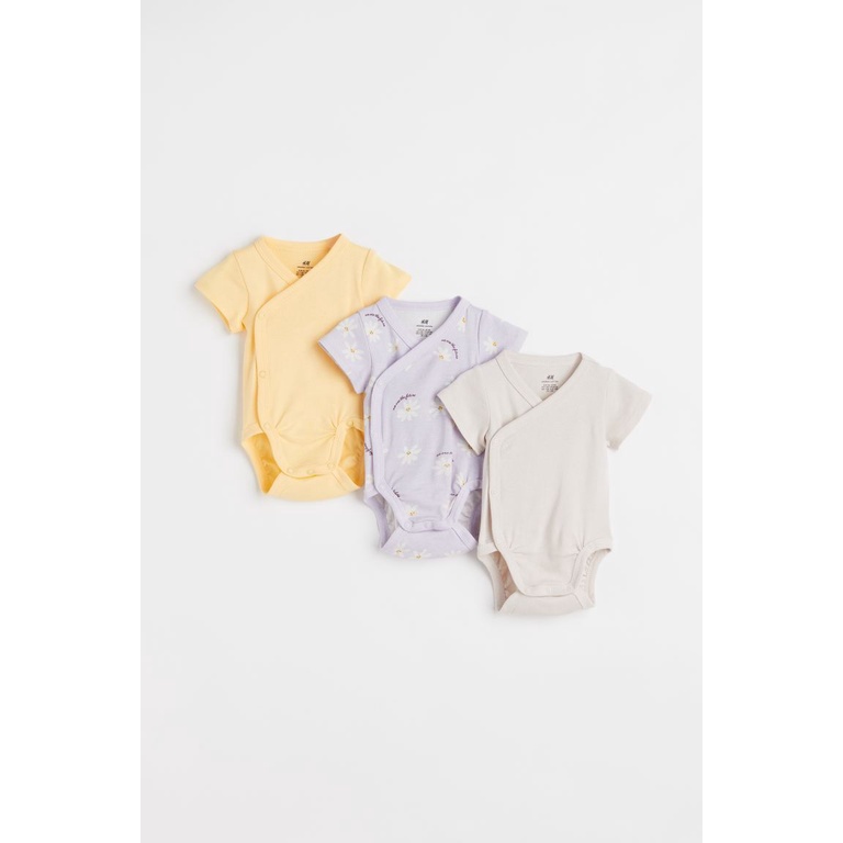 Set 3 chiếc Bodysuit tay ngắn cho bé