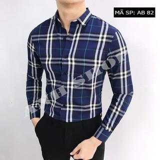 ÁO SƠ MI NAM KẺ SỌC CHẤT LỤA CÓ HỘP