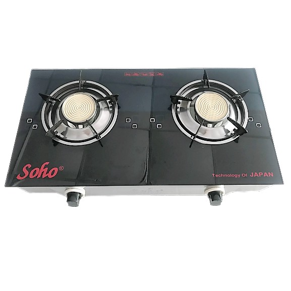 Bếp gas hồng ngoại Soho  tiết kiệm gas 39%, toàn thân inox, thân bếp cao,Pano mặt bếp dập đứng rất đẳng cấp