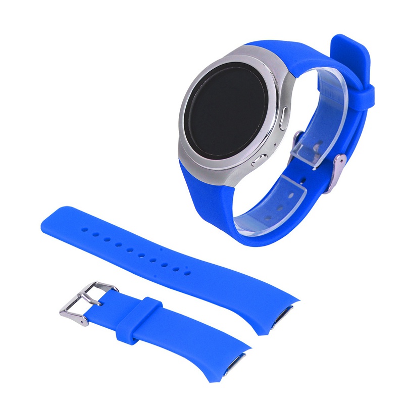 Dây Đeo Silicon Mềm Màu Đen Thay Thế Cho Đồng Hồ Samsung Gear S2 RM-720 Samsung Gear S2 SM-R720
