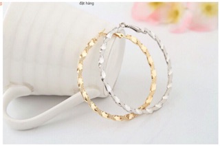 Bông tai khoen tròn lớn thời trang