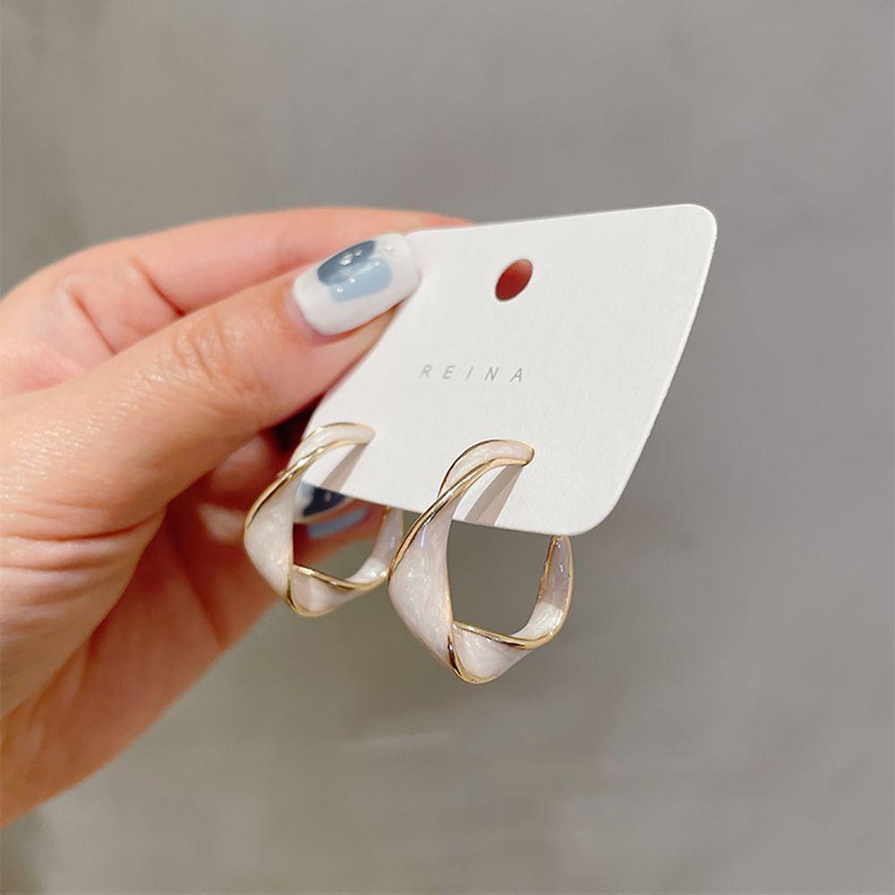 EXPEN Khuyên Tai Dạng Vòng Xoắn Phong Cách Retro Mới Cho Nữ