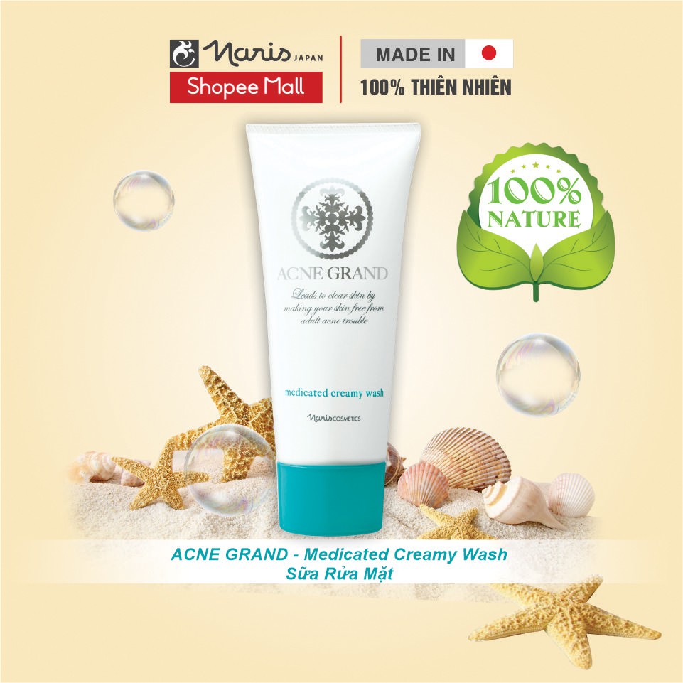 Sữa rửa mặt Naris Acne Grand Medicated Creamy Wash 100g