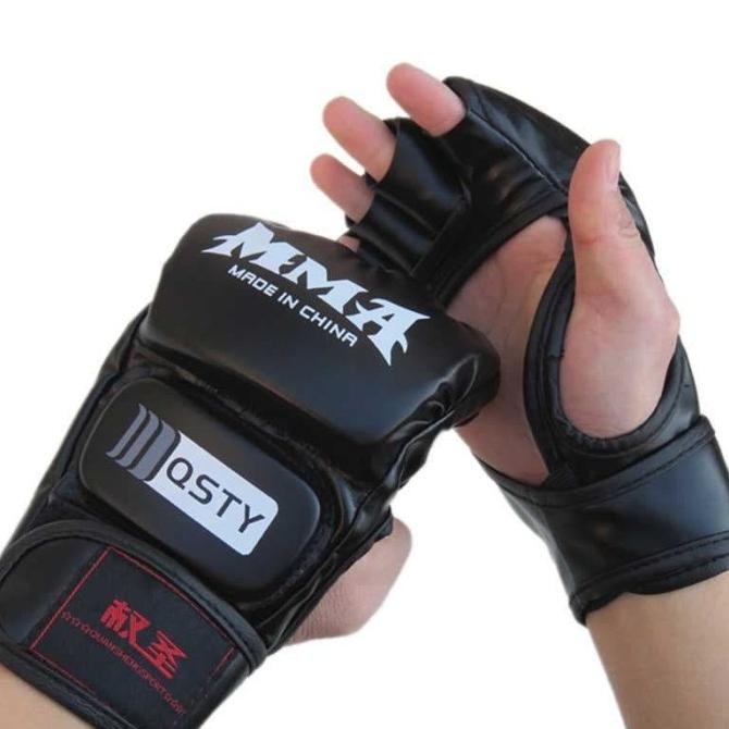 Găng Tay Da Hở Ngón Tập Boxing Muay Thái