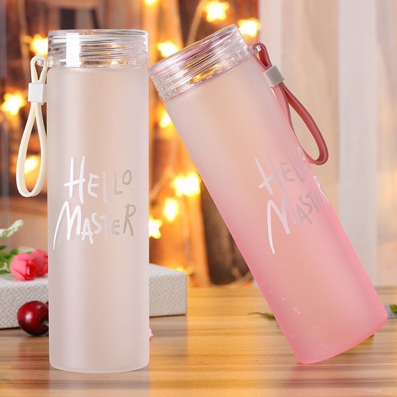 [Siêu giảm giá] - Combo 5 chai thủy tinh trơn nhiều màu sắc Hello master - Dung tích 420ml