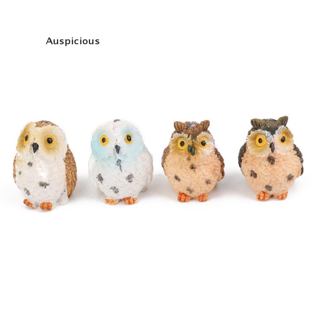 Mô hình chim cú trang trí bàn làm việc/ cây bonsai DIY