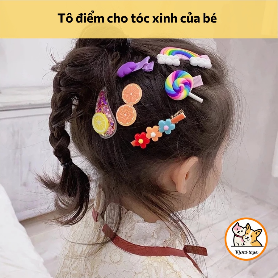 Kẹp tóc cho bé gái phong cách Hàn Quốc dễ thương Kumi baby